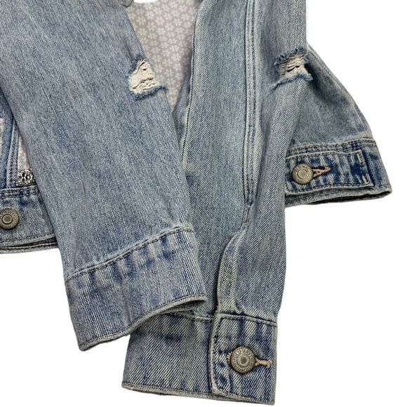 Boho Luxe Elegant Denim Jacket Statement Festival Bling Y2K Glam Gray - Picture 14 of 16